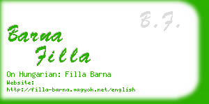 barna filla business card